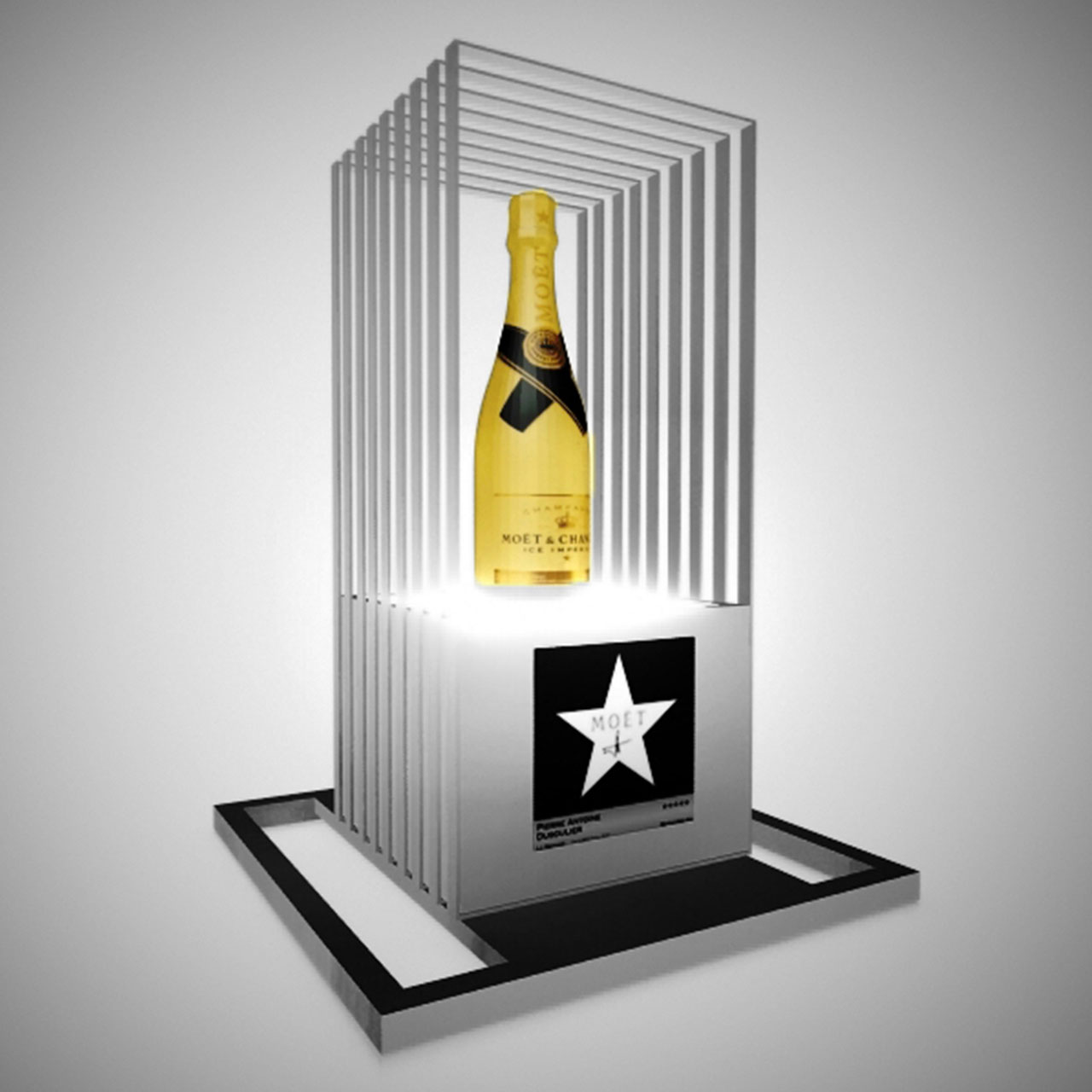 Présentoir design champagne Moët & Chandon